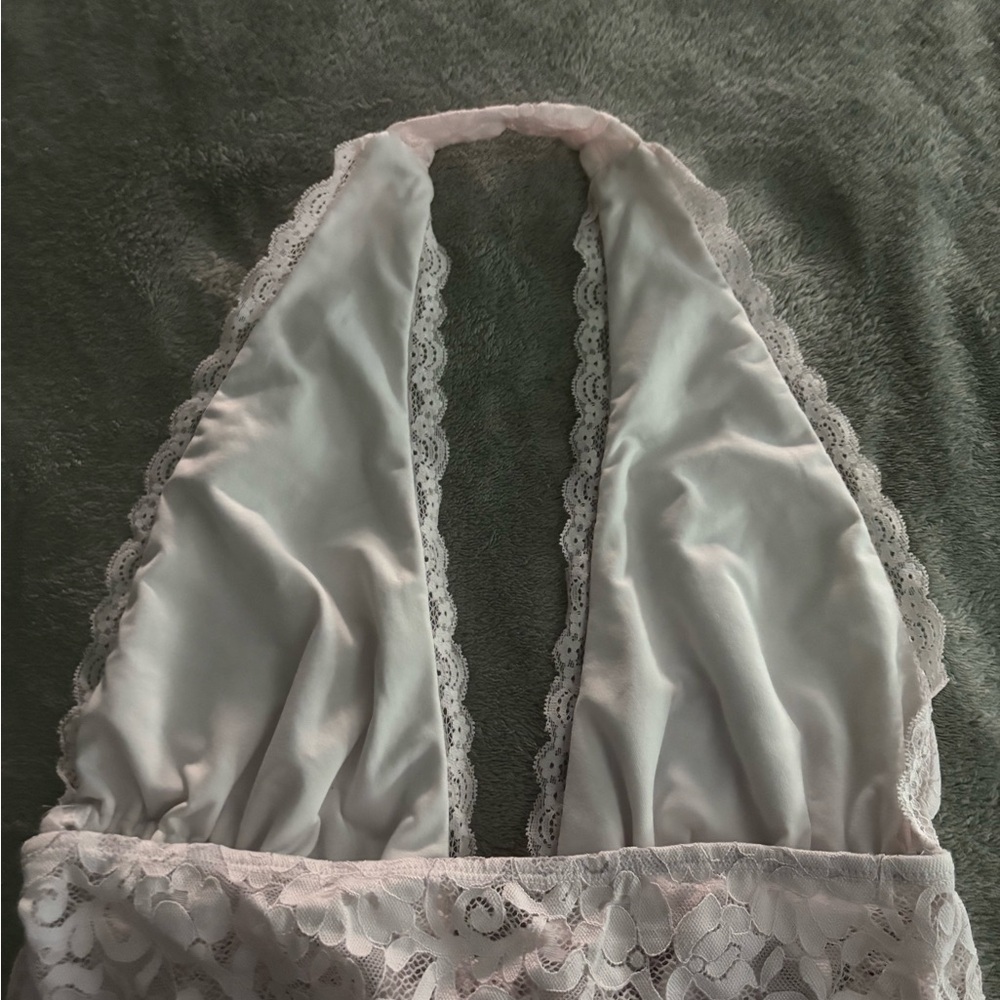 White Lace Halter Top - Picture 10 of 11